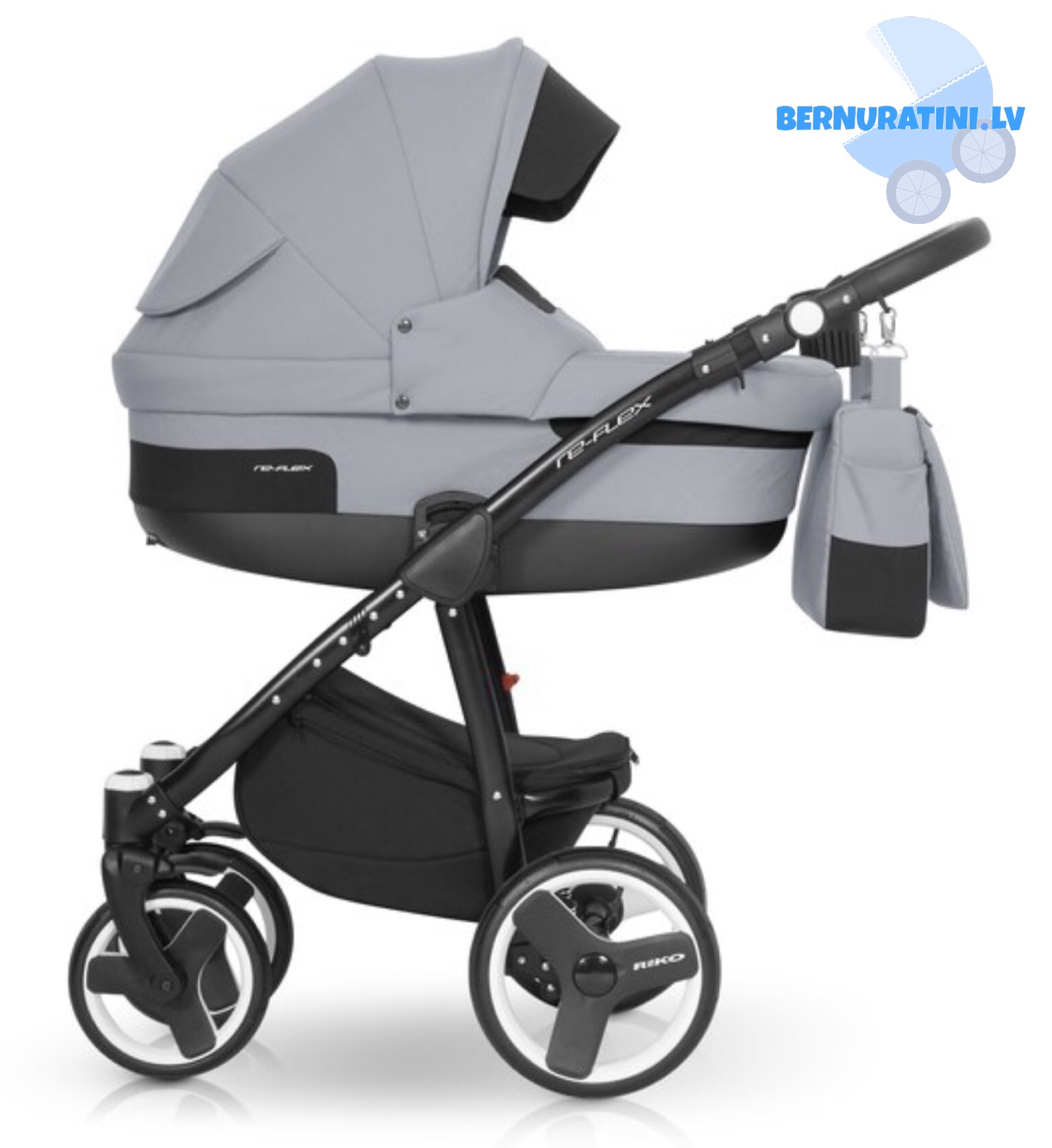 Kur pirkt bērnu rati Riko re-flex grey