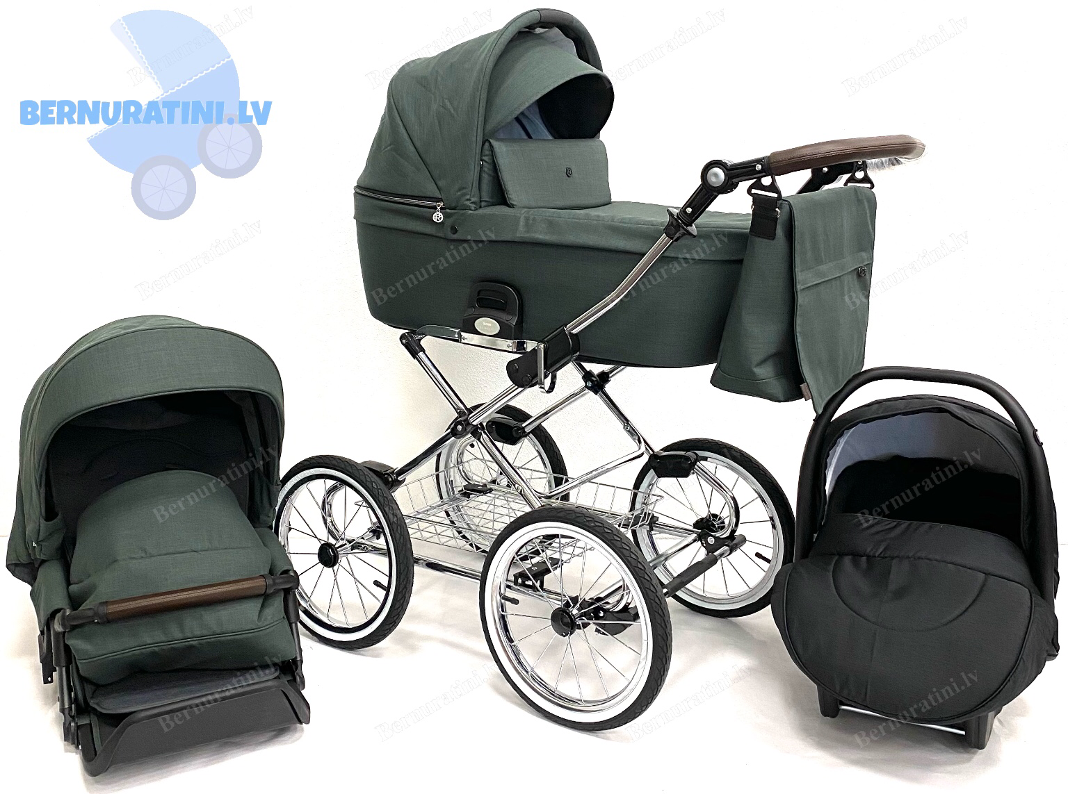 Roan Coss classic night green bērnu rati