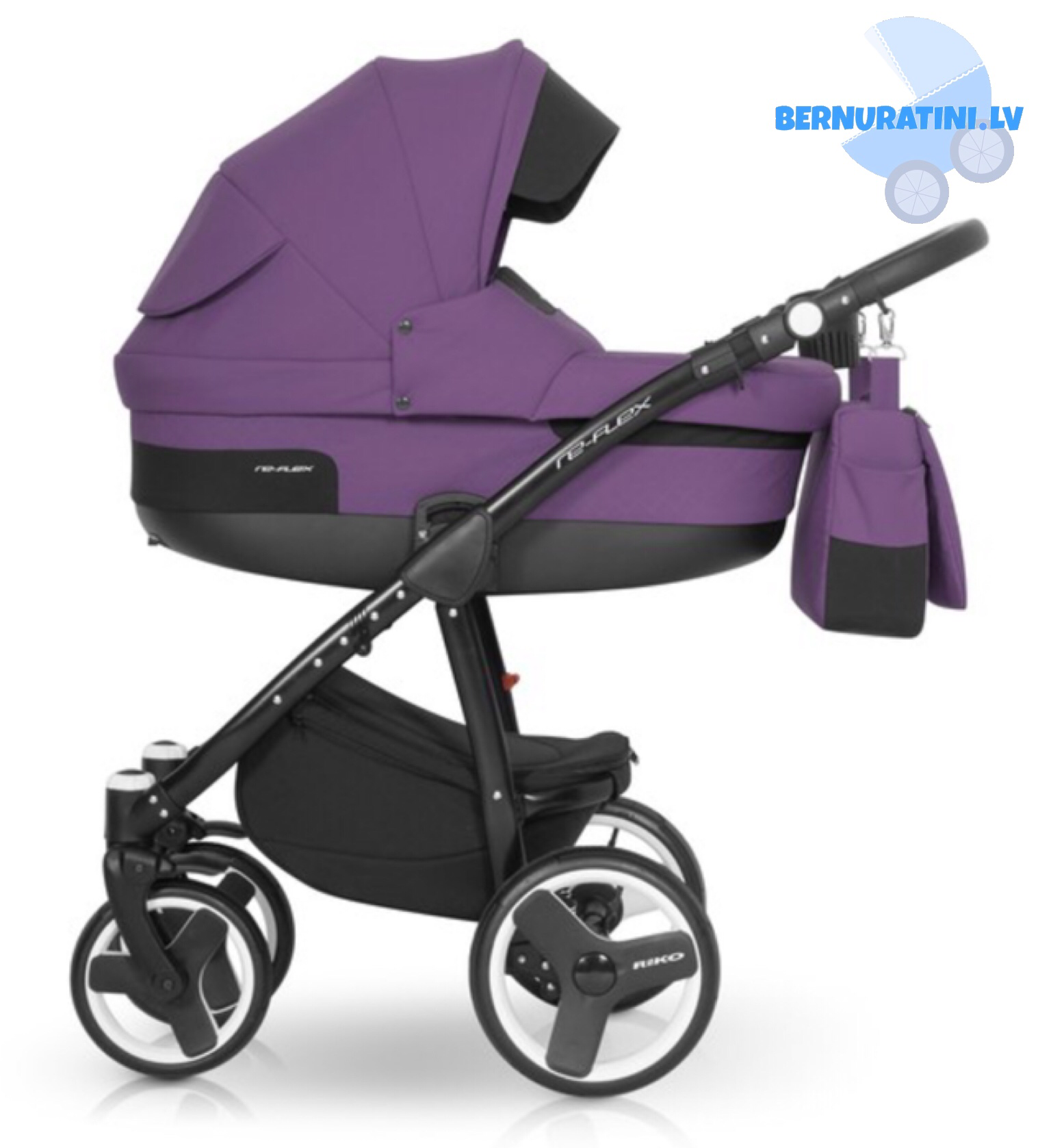 Bērnu kulbu rati Riko re-flex 07 Plum