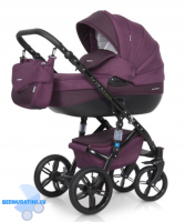 Riko Brano Natural 03 Purple Bērnu rati 3in1