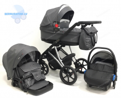 Coletto craft 3-1 C-03 (tumši pelēka) bērnu rati