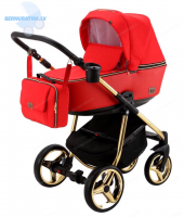 Adamex Reggio Special edition Y-832 (sarkana - zelta rāma) Bērnu ratiņi