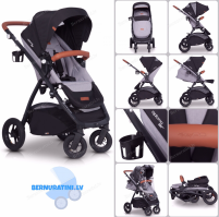 EasyGo Optimo Air Anthracite Pastaigu rati 