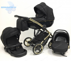 JUNAMA DIAMOND S-Line 02 (melna zelta) Bērnu rati 