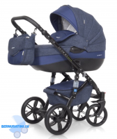 Riko Brano Natural 01 Denim Bērnu rati 3in1