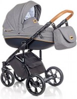 Roan Bass Soft Denim 2in1 col.Black dots bērnu rati